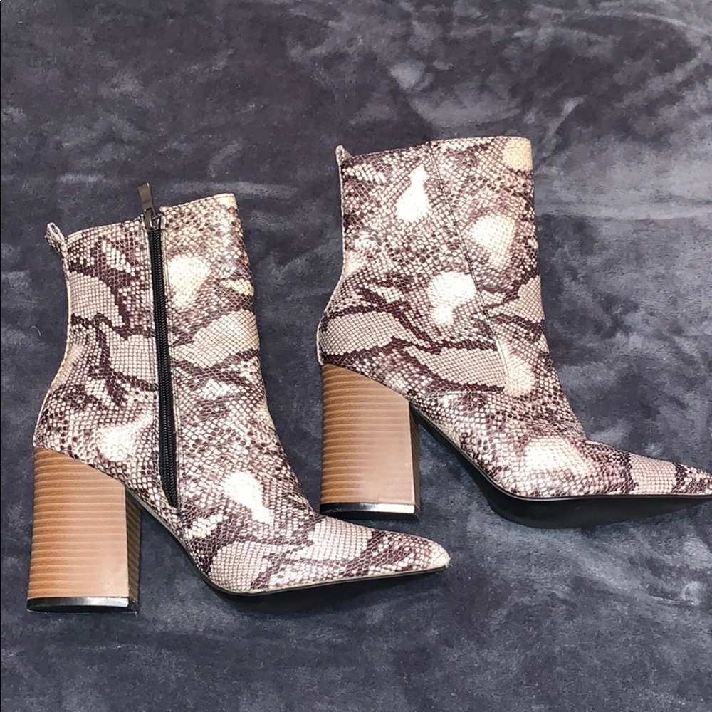 Snakeskin Booties